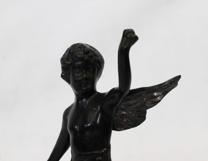 italian sculpture of angelic motif in patinated bronze 1930s 3