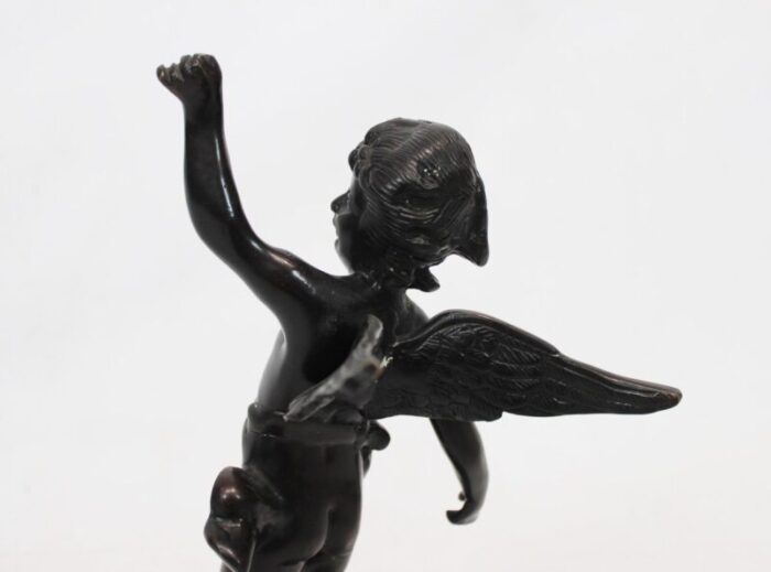 italian sculpture of angelic motif in patinated bronze 1930s 4