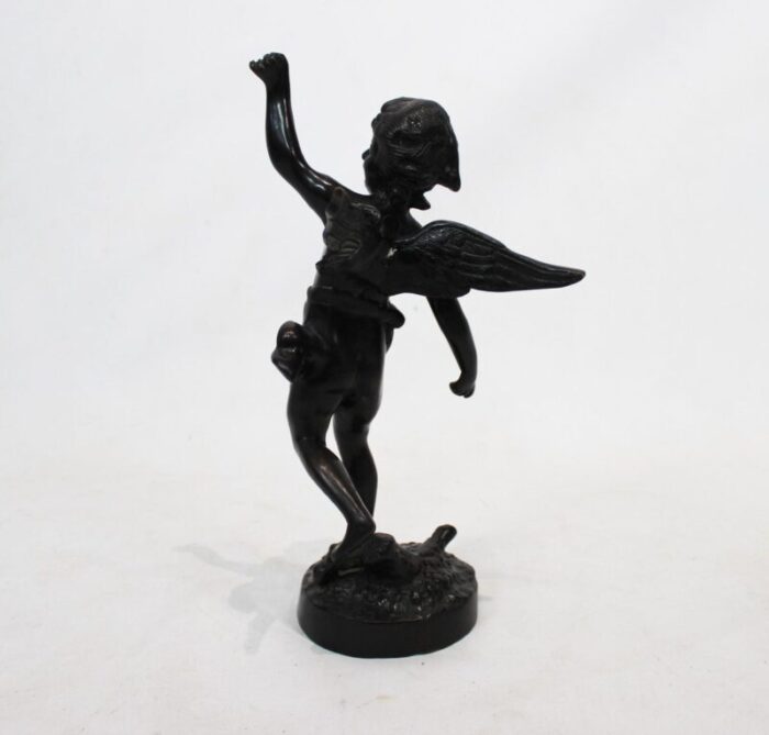 italian sculpture of angelic motif in patinated bronze 1930s 5