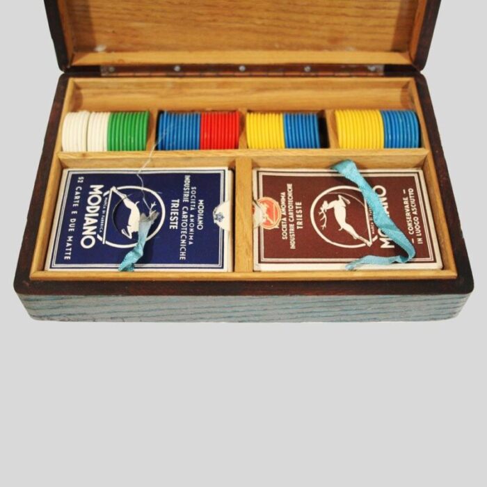 italian wooden game box 1940s 4