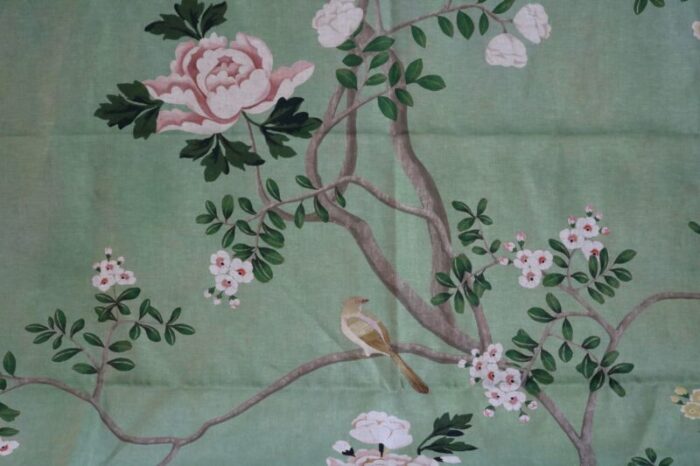 james dunlop linen pattern sakura color way orchard fabric 3373