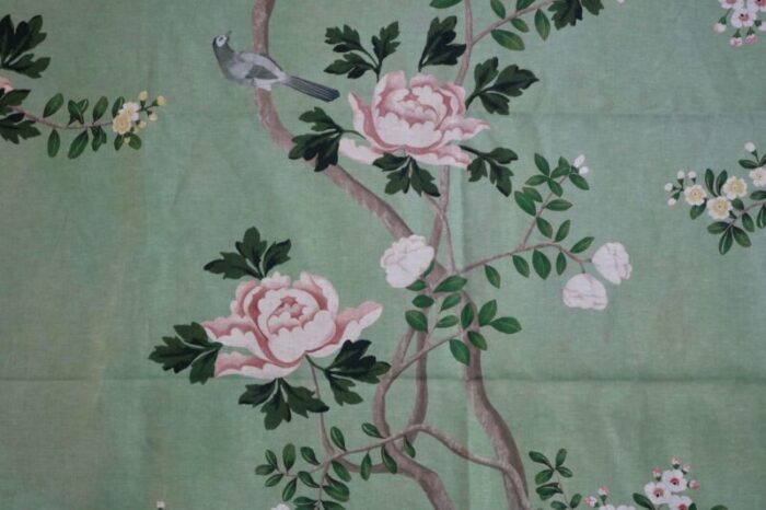 james dunlop linen pattern sakura color way orchard fabric 9448