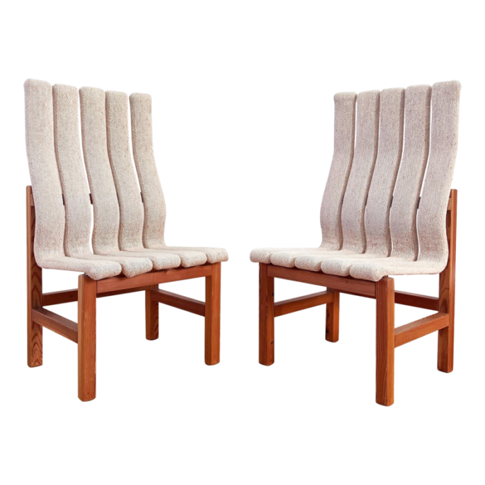 jan ekselius style postmodern scandinavian accent lounge chairs 1970s a pair 1211