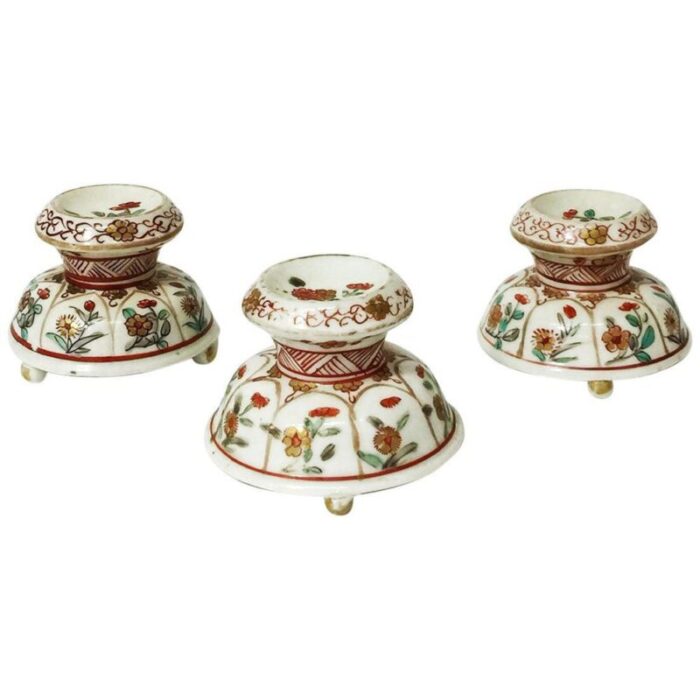 japanese arita tripod salt cellars 1690 1730 set of 3 1