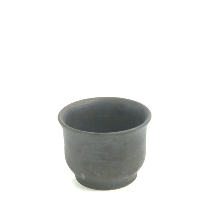 japanese minimalistic black burnt raku ceramics earth tea cups by laab milano set of 3 6