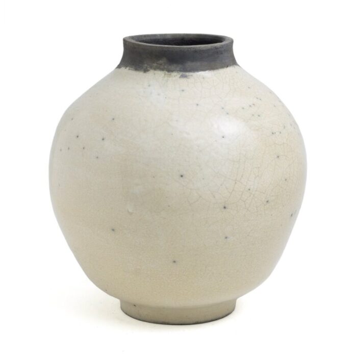 japanese modern minimalist white black raku ceramic vase 3