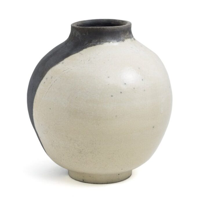 japanese modern minimalist white black raku ceramic vase 7