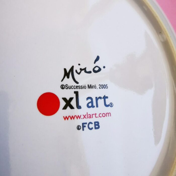 joan miro barcelona fc barca ceramic serving plate dining plate art 2005 5340