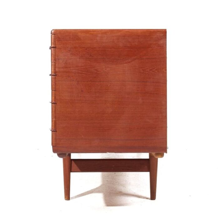 johannes andersen for uldum mid century danish teak tambour door credenza 5170