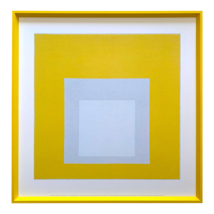 josef albers foundation lithograph print framed mid century modernist french poster homage to the square plaza blanca 1968 1617