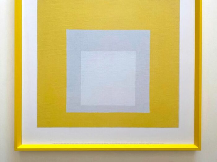 josef albers foundation lithograph print framed mid century modernist french poster homage to the square plaza blanca 1968 4004