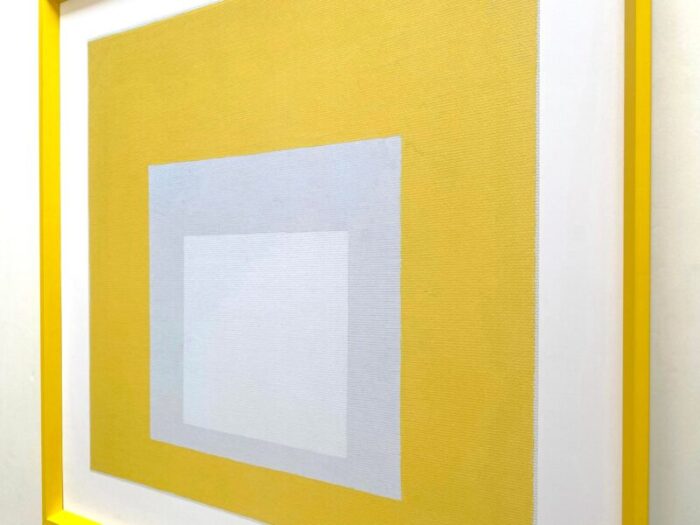 josef albers foundation lithograph print framed mid century modernist french poster homage to the square plaza blanca 1968 4244