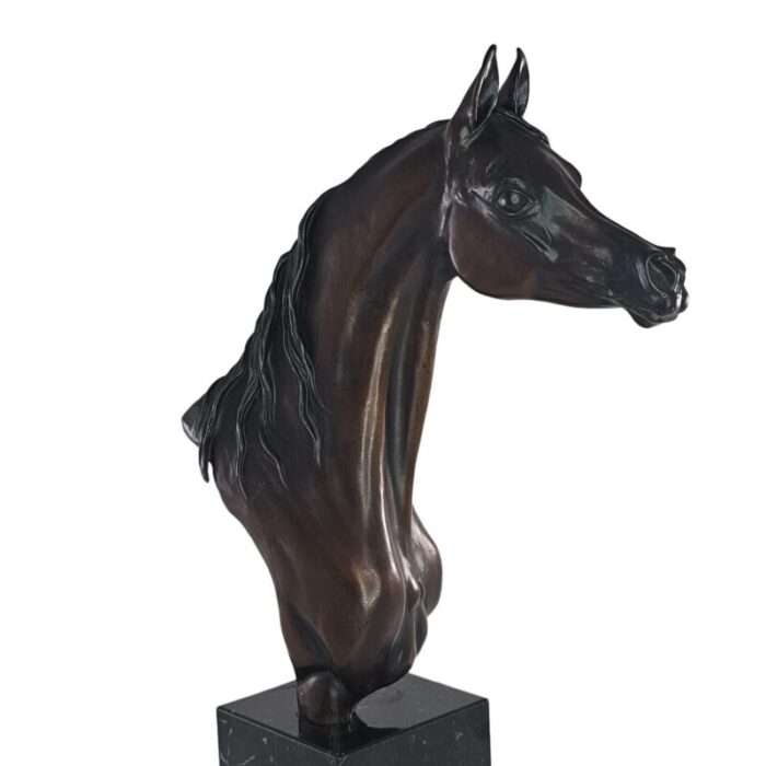 judy nordquist wind song bronze arabian horse bust statue 1986 21 25 4566