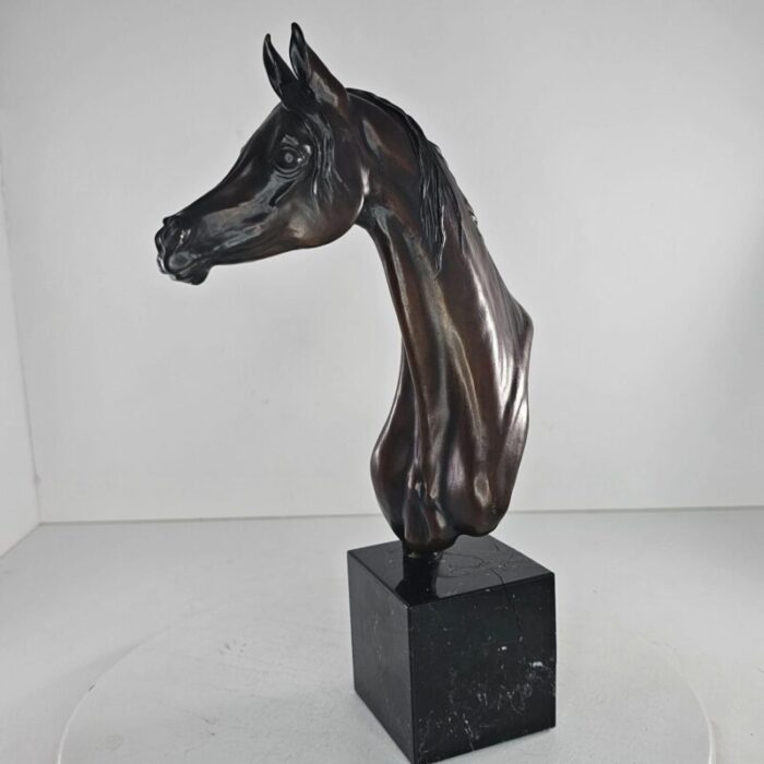 judy nordquist wind song bronze arabian horse bust statue 1986 21 25 6343