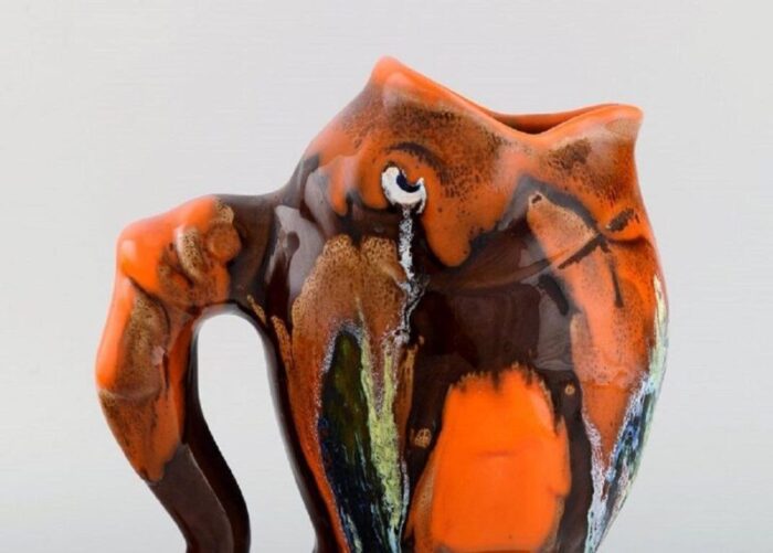 jug in glazed ceramics shaped like a fish from belgian studio ceramicist 4