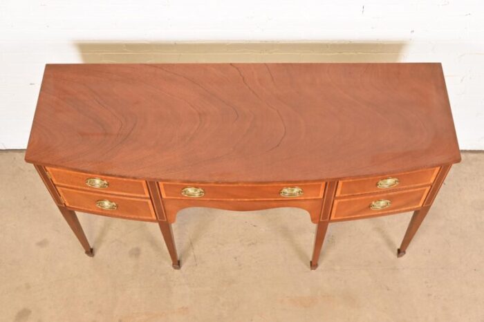 kindel furniture federal inlaid mahogany bow front sideboard credenza 4238