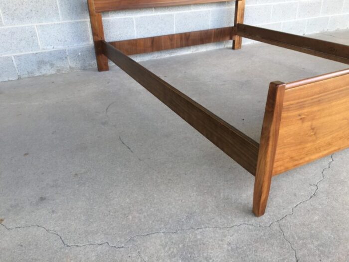 kipp stuart drexel declaration mid century modern walnut full size bed frame 0221