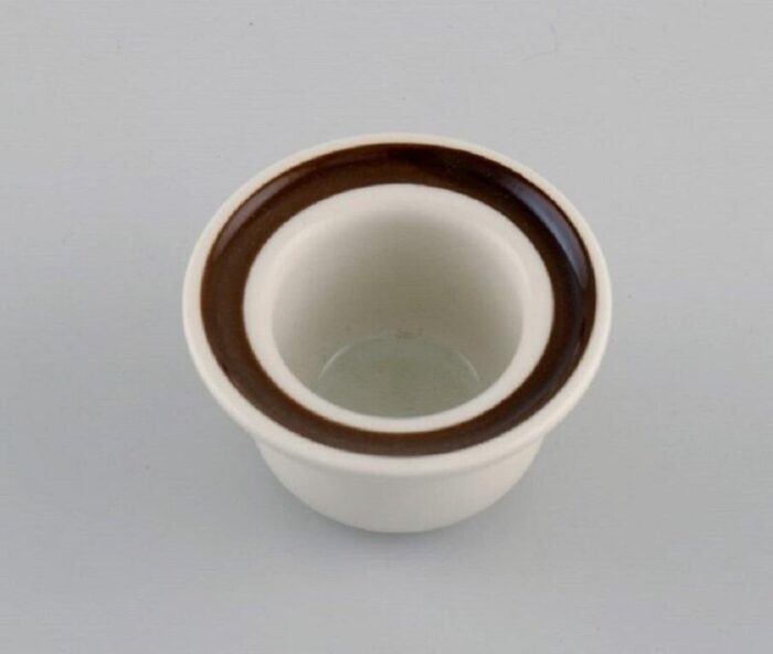 koka set in glazed stoneware by hertha bengtson for roerstrand set of 3 3