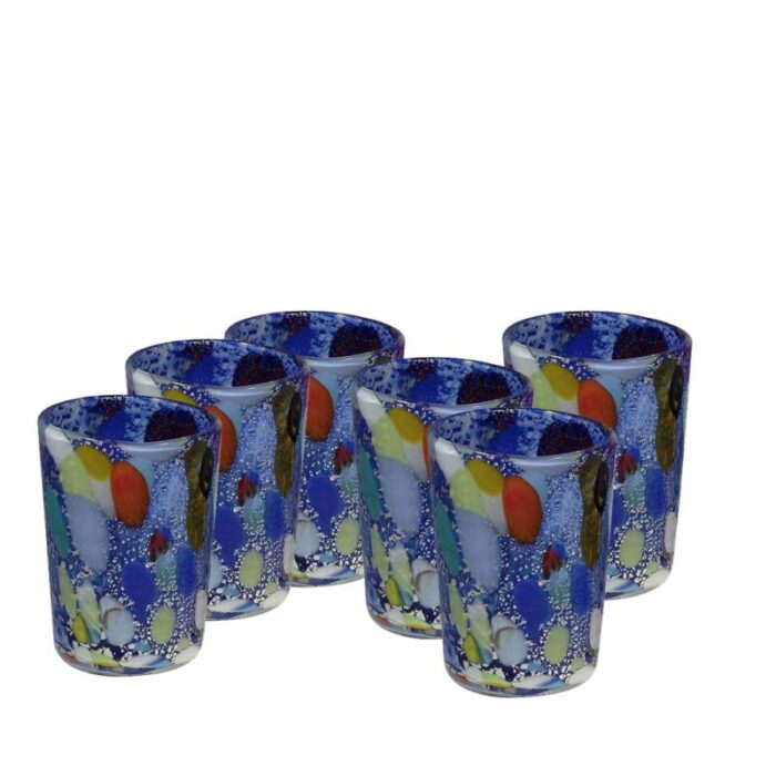 lagoon murano glasses in murano glass from murano glam set of 6 1