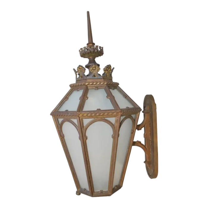 large 1920s bronze outdoor sconce 6285