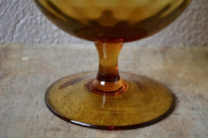 large amber glass bowl 3