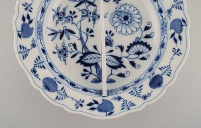 large antique blue porcelain onion bowl from meissen 2