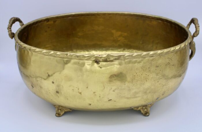 large antique traditional brass planter 2346