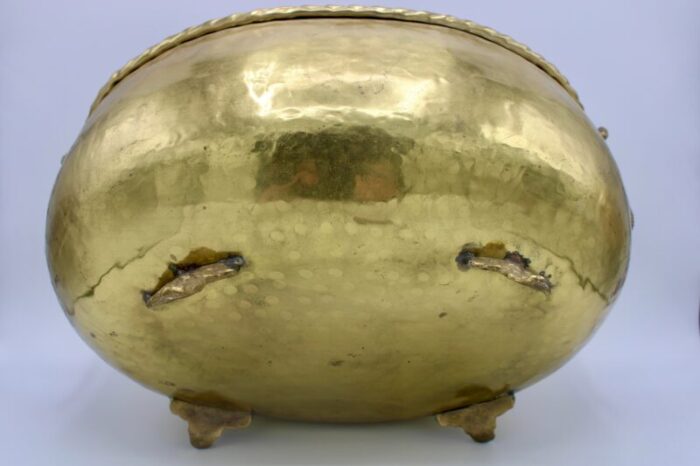 large antique traditional brass planter 2910