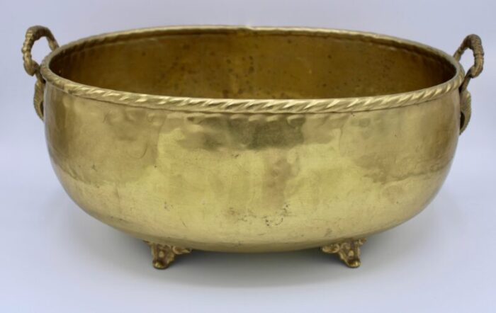 large antique traditional brass planter 3364