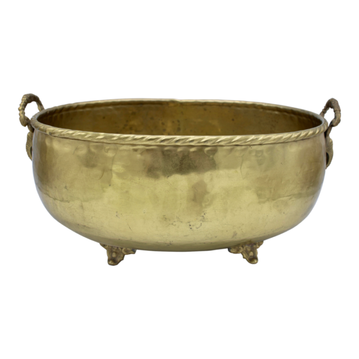 large antique traditional brass planter 7465