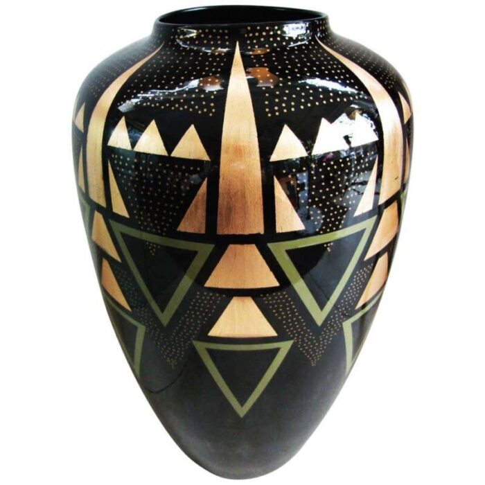 large art deco style vase by eliade ispas 2000s 1