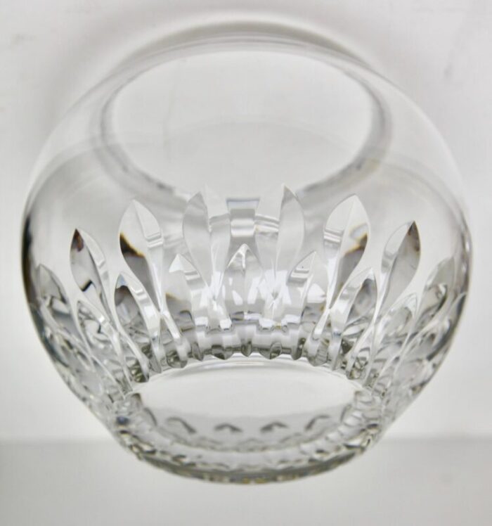 large belgian cut clear crystal punch bowl 10