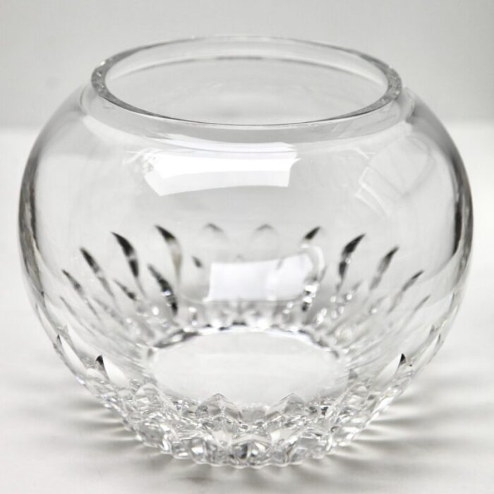 large belgian cut clear crystal punch bowl 6