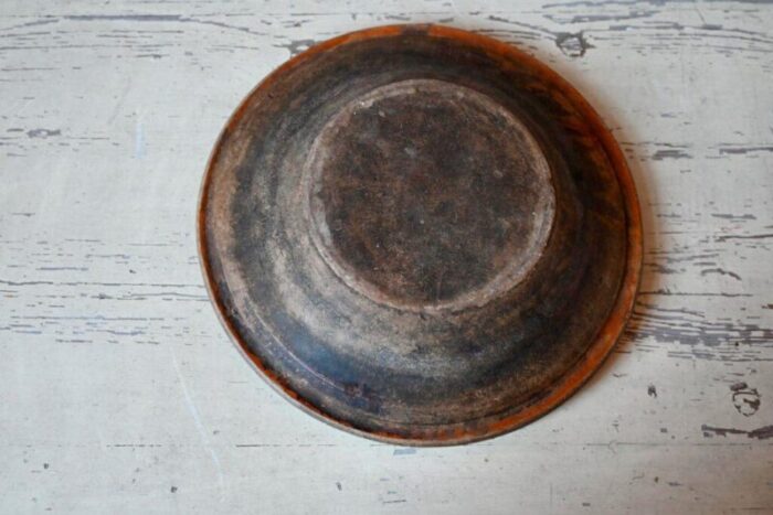 large bohemian dish in glazed clay from soufflenheim 1930s 0299