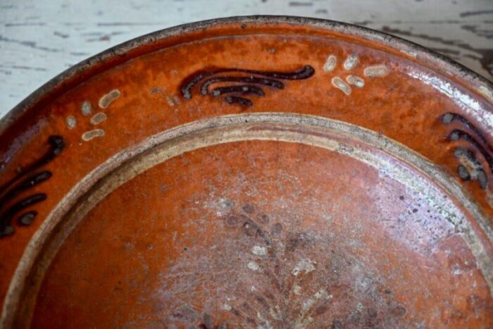 large bohemian dish in glazed clay from soufflenheim 1930s 2124