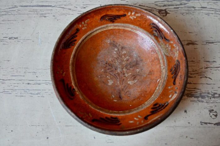 large bohemian dish in glazed clay from soufflenheim 1930s 8079