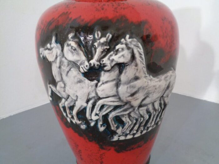 large ceramic 1020 60 horse vase from walter gerhards 1960s 10