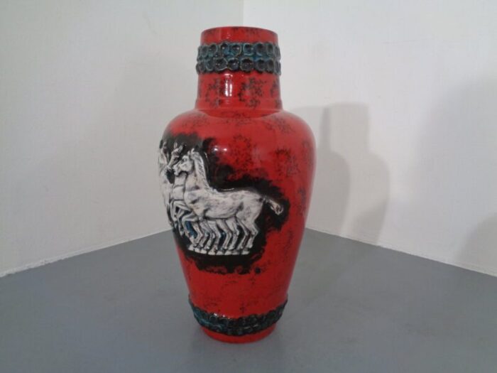 large ceramic 1020 60 horse vase from walter gerhards 1960s 2