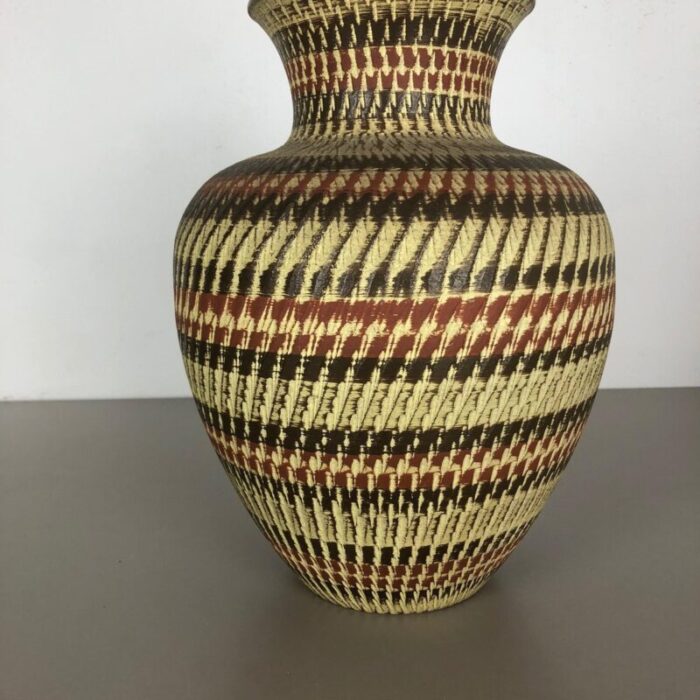 large ceramic pottery floor vase from duemmler and breiden germany 1950s 8