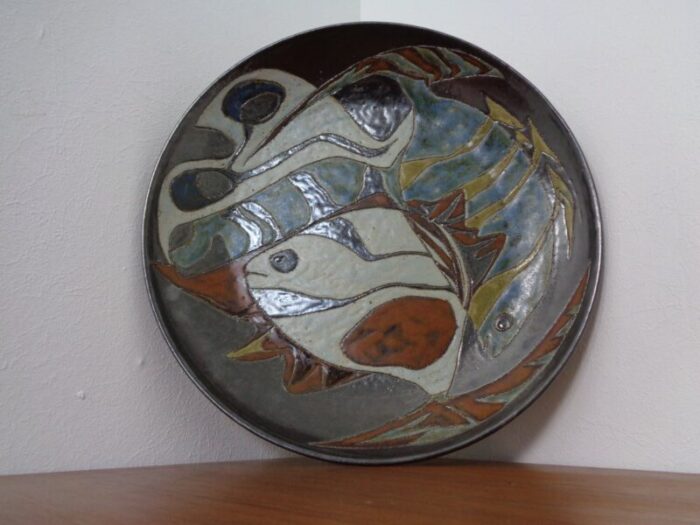 large danish studio ceramic bowl 1960s 1