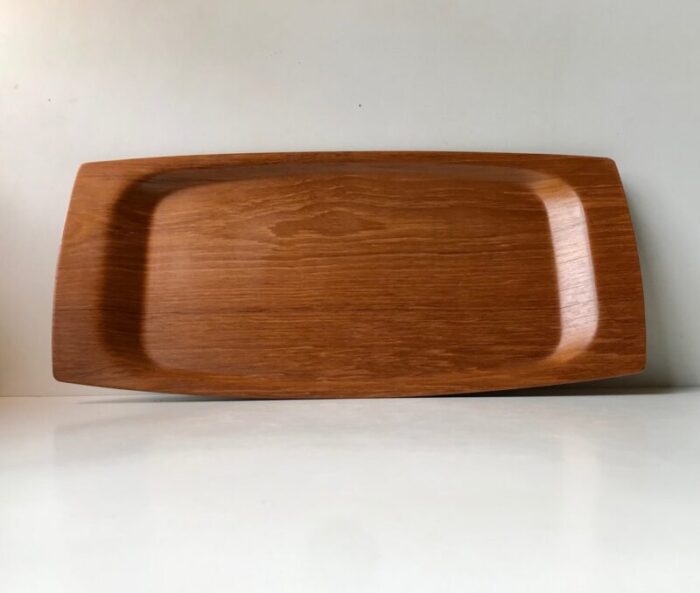 large danish teak serving tray from langva 1960s 3