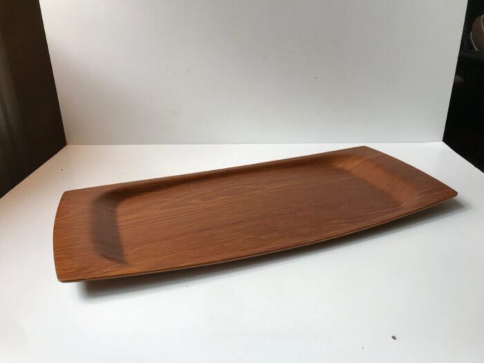 large danish teak serving tray from langva 1960s 4