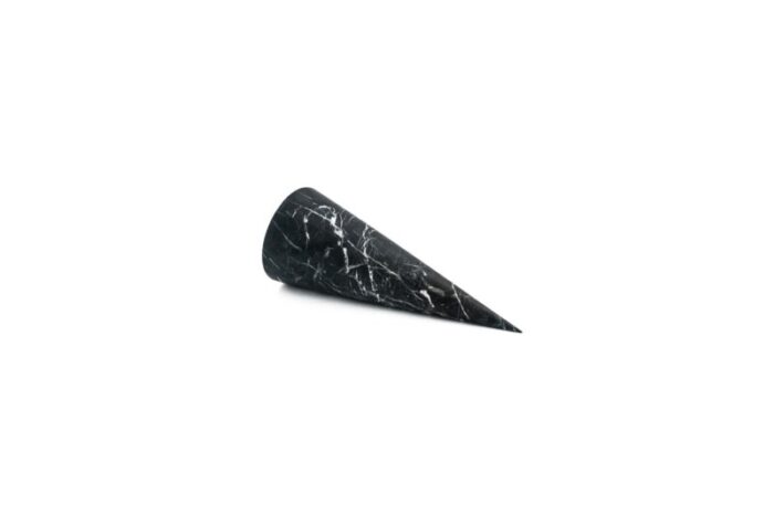 large decorative cone in black marquina marble 3