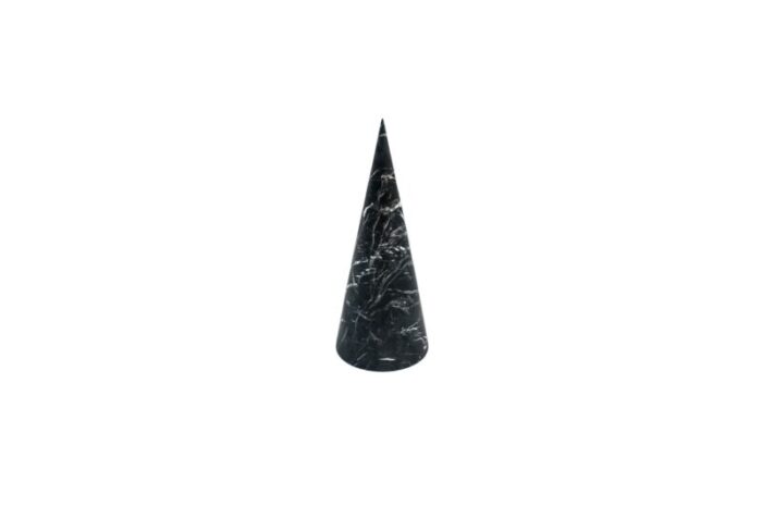 large decorative cone in black marquina marble 4