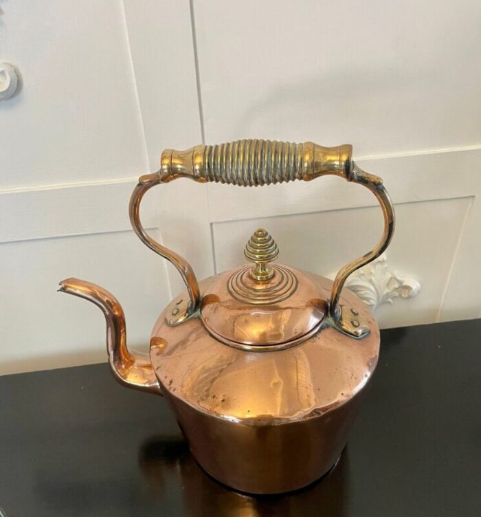 large george iii antique copper kettle 2