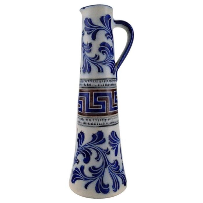 large german beer mug in hand painted ceramic from zoller 1