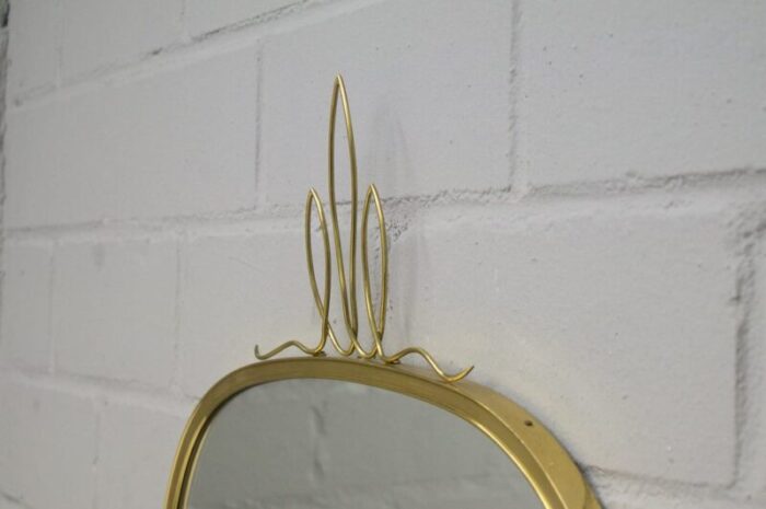 large german brass wall mirrors from gebrueder schoeninger munich 1950s set of 2 9