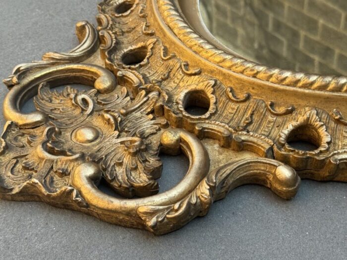 large late 19th century original victorian gilt wood carved mirror 2892