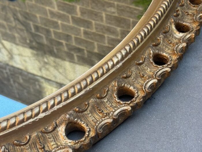 large late 19th century original victorian gilt wood carved mirror 9774