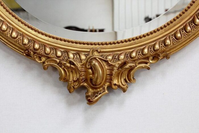 large late 19th century oval mirror 10